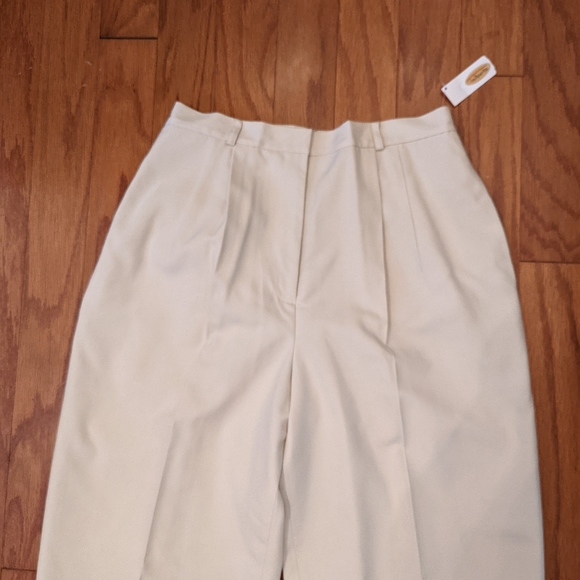 NWT Talbots Woman Pants Pure Silk Beige Dress Pants Fully Lined 10 High Waist - Picture 6 of 6